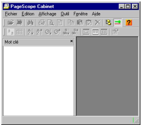 PageScope Cabinet Fichier Edition Affichage Outil Fenêtre Ajde Mot clé
