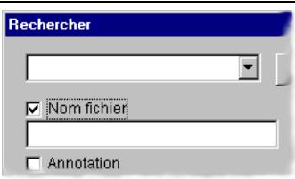 Rechercher ✓ Nom fichier □ Annotation