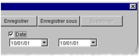 Enregistrer Enregistrer sous Supprimer Date 10/01/01 10/01/01
