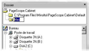 KONICA MINOLTA PAGESCOPE CABINET - Renommer un dossier d'objet de gestion - 1