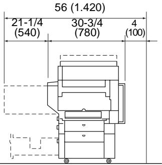KONICA MINOLTA CF3102P - Espace requis - 2
