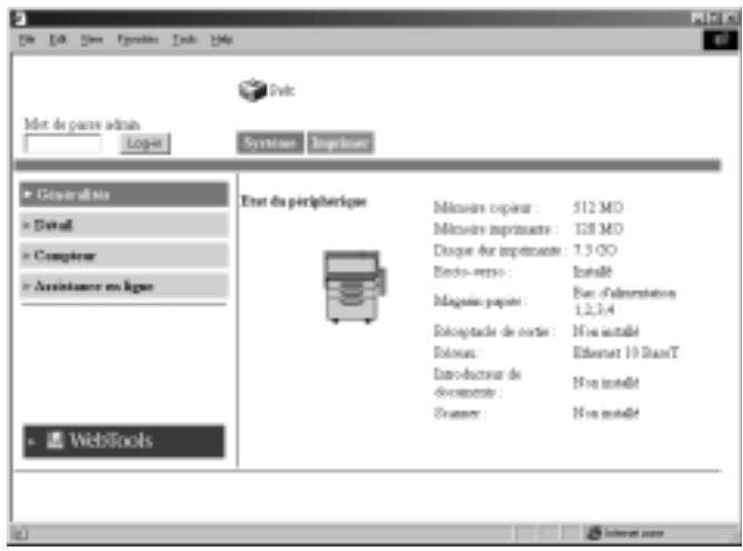 KONICA MINOLTA CF3102P - Onglet Systeme - 1