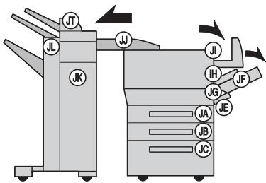 KONICA MINOLTA CF3102P - Codes et localisation des serrages papier - 5