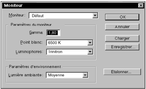 KONICA MINOLTA FIERY X2 FOR CF900 - POUR CHARGER LE FICHIER DES RÉGLAGES DU MONITEUR SOUS PHOTOSHOP 4.0 : - 1