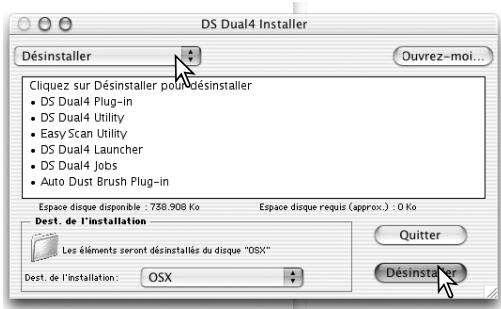 KONICA MINOLTA DIMAGE SCAN DUAL IV - Déinstallation du logiciel DiIMAGE Scan Dual 4 - 2