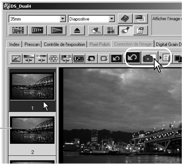 KONICA MINOLTA DIMAGE SCAN DUAL IV - Suivi de corrections d'image - Bouton instantané - 1