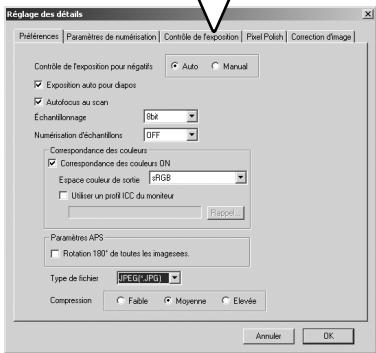 KONICA MINOLTA DIMAGE SCAN DUAL IV - Réglages avancés de numérisation parlots - 2