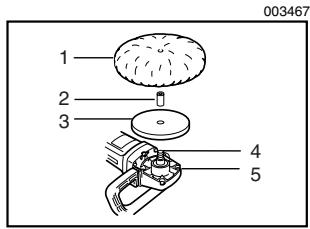 MAKITA 9227C - Instalación o desmontaje del disco pulidor de lana (accesorio optional) - 1