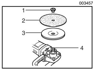 MAKITA 9227C - Instalación o desmontaje de un disco abrasivo (accesorio optional) - 1