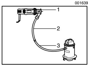 MAKITA 3706 - Raccordement à un aspirateur ou à un collecteur de poussières Makita - 1