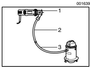 MAKITA 3706 - Conexión a un aspirador o colector de polvo Makita - 1