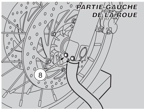 APRILIA ETV MILLE CAPONORD ABS - Couple de serrage de la vis (7) de l'étau axe : 10 Nm (7,23 pieds livre). - 4