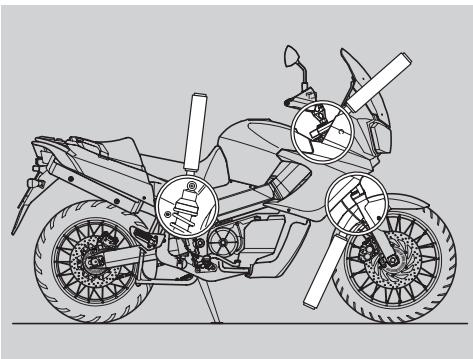 APRILIA ETV MILLE CAPONORD ABS - CONTROLE DES INTERRUPEURS - 4
