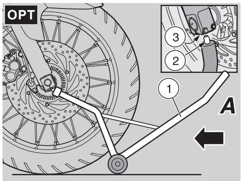 APRILIA ETV MILLE CAPONORD ABS - CONTROLE DE L'AXE FIXE DE BRAS OSCILLANT - 1