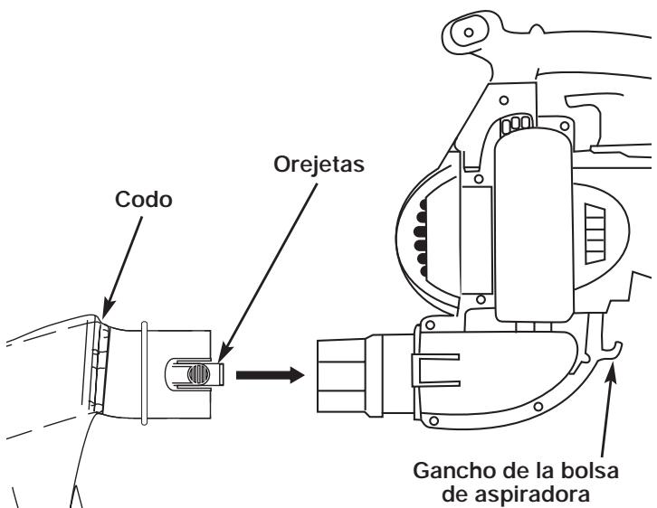 MTD MB320BV - Instalación la bolsa del aspirador - 1