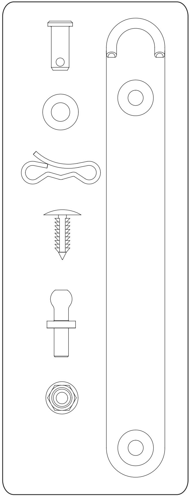 MTD OEM-190-180A - CONTENIDO DEL PAQUETE DE ELEMENTOS DE FERRETERIA - 3