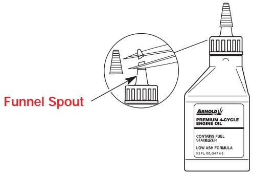 MTD YM26SS - CARGA DE ACEITE EN EL CARTER DEL CIGUENAL - USO INICIAL - 1