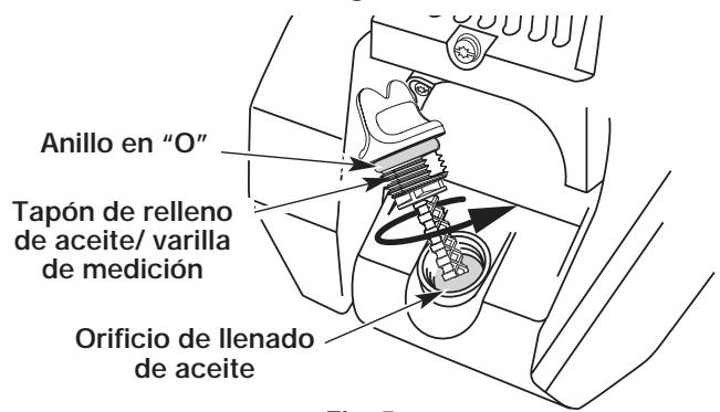 MTD YM26SS - CARGA DE ACEITE EN EL CARTER DEL CIGUENAL - USO INICIAL - 2
