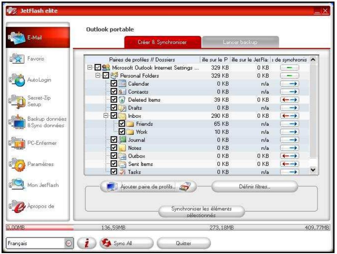 TRANSCEND JETFLASH 700 - Données Outlook portables - 2