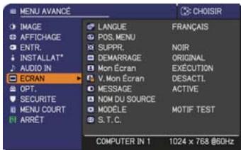 HITACHI CP-X2520 - Menu ECRAN - 1
