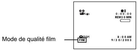 HITACHI DZ-MV350A - COMMUTATION DE LA QUALITÉ FILM (MODE VIDEO) - 2
