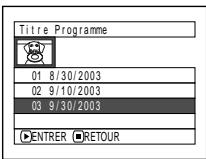 HITACHI DZ-MV350A - CHANGEMENT DE TITRE DE PROGRAMME (TITRE) - 1