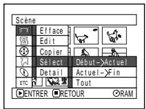HITACHI DZ-MV350A - SELECTION DE SCENES EN UTILISANT L'ECRAN DE MENU (SELECT.) - 1