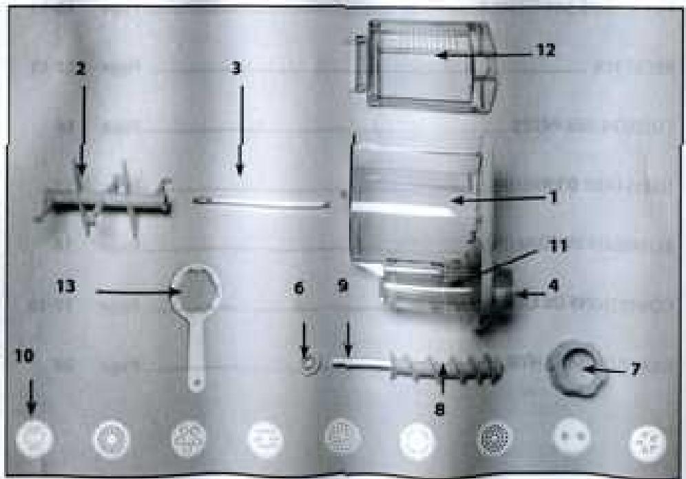 QUIGG MACHINE A PATES - Éléments de l'appareil - 2