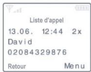 LEXIBOOK DP620F - Présentation du nombre appelant - 1