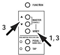 KORG AX10A - Storing a program - 3