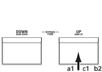 KORG AX10A - c: Step through the banks (leaving the program fixed) - 1