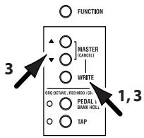 KORG AX10B - Enregistrement d'un programme - 2