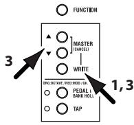 KORG AX10B - Storing a program - 2
