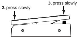 KORG AX10B - Calibrating (adjusting) the expression pedal - 1