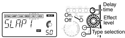 KORG PX4B - 5) DLY (Delay Effect Modeling) - 1