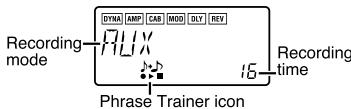 KORG PX4B - Select the recording mode - 1
