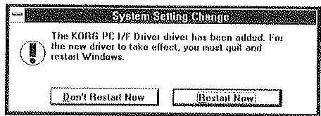 KORG I30 - Installation du korg MIDI driver sous windows 3.1 - 6