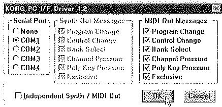 KORG I30 - Installation du korg MIDI driver sous windows 95 - 6