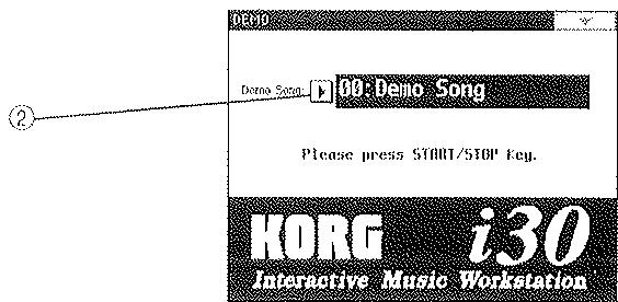 KORG I30 - Reproduction à partir d'un morceau spécifique - 1