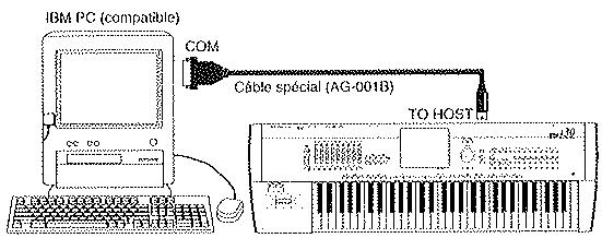 KORG I30 - Brancher un IBM PC (compatible) - 1