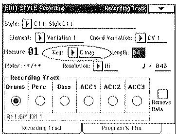 KORG I30 - Enregistrement des pistes bass et acc1-acc3 - 1