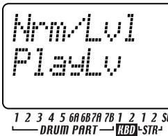 KORG ESX1SD - Wiedergabepegel (PLAY LEVEL) - 1