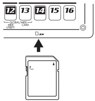 KORG ESX1SD - Insertion d'une carte SD - 1