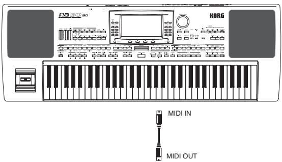 KORG PA50SD - Connecter le PA50SD à un clavier-maître - 1