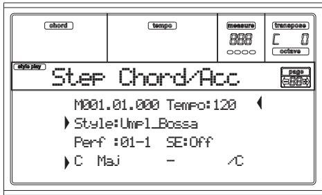 KORG PA50SD - Mode d'enregistrement CHORD/ACC STEP - 2