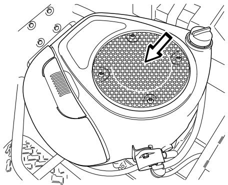 JONSERED FR 2218 FA 4X4 - Vérification de la prise d'air de refroidissement du moteur - 2