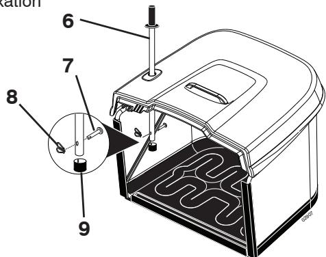 JONSERED LT 2223 CMA2 - Assemblage des composants du collecteur - 7