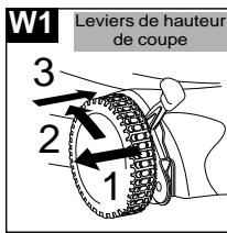 JONSERED 560 - Hauteur de Coupe (avec leviers) - 1
