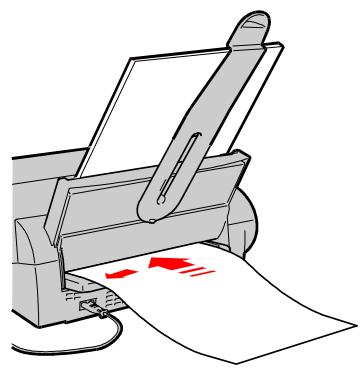 OLIVETTI ARTJET 12 - Chargement du papier dans le canal de l'alimentation manuelle - 5