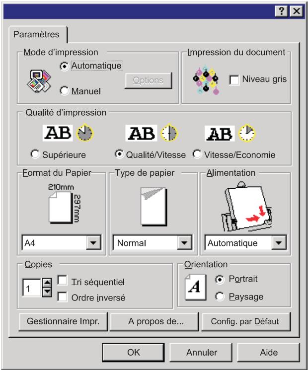 OLIVETTI ARTJET 12 - Les propriétés de l'imprimante - 1